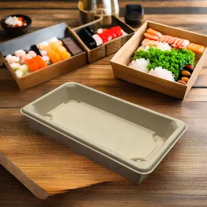 寿司ボックス工業用スクエアペーパーボックス寿司用使い捨て食品包装サラダサンドイッチヌードルスナック用