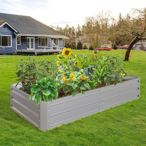 Industrial Heavy Duty Galvanized Steel Garden Bed Extra <b>Large</b> Deep Root Metal Planter <b>Box</b> For Backyard Vegetable Best Price - Product Image 5