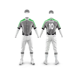 Uniforme de Béisbol Resistente para Hombre, Conjunto de Pantalones y Camiseta con Botones y Logotipo Personalizado, Proveedor Mayorista - Product Image 4