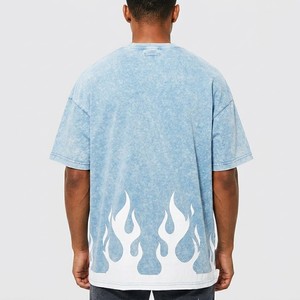 เสื้อยืดโอเวอร์ไซส์ทรงบ็อกซี่ ผ้าคอตตอน สไตล์วินเทจ ล้างสีแบบแอซิดวอช สำหรับผู้ชาย ราคาส่ง แฟชั่นลำลอง สตรีทแวร์ - Product Image 6