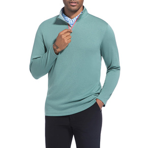 Sweat-shirt à col zippé pour homme de qualité supérieure, pull sport actif à manches longues, séchage rapide, course à pied, extérieur, basique, mélange de coton - Product Image 3