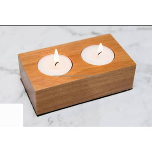 Portavelas de Madera de Mango Hecho a Mano de Alta Calidad, Forma Personalizada para Decoración del Hogar, Bodas, Fiestas, Navidad, Artesanía Única - Product Image 2