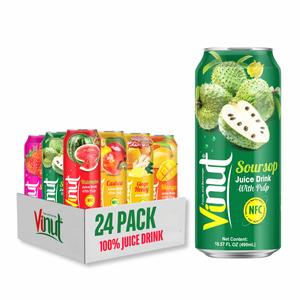 Pour VINUT Factory Direct 490ml Jus de fruits et légumes sans sucre avec pulpe Marque privée Échantillon gratuit du Vietnam - Product Image 1