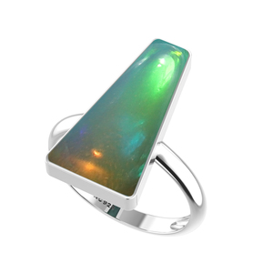925 Sterling Silver <b>Ring</b> Bezel Setting Ethiopian <b>Opal</b> Gemstone Mix Shapes Classic Wedding Party Trendy Fashionable Unisex - Product Image 3
