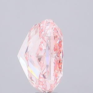 Diamant synthétique rose vif fantaisie, taille coussin exclusive, cultivé en laboratoire, polissage excellent, pierre précieuse pour la création de bijoux - Product Image 3