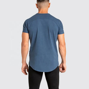 T-shirt de sport pour homme personnalisé, course à pied, jogging, entraînement, cross-fit, gym, polyester/coton, coupe ajustée, écologique - Product Image 3