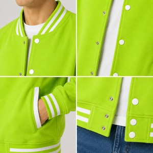 Varsity jacket with ribbed comfort and classic <b>athletic</b> styling designed for versatile wear across changing casual fashion OEM - Product Image 6