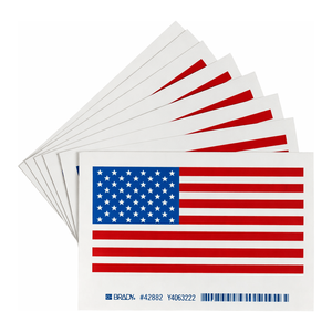 Écussons autocollants Brady pour casques de sécurité – Étiquettes en plastique et vinyle pour l'identification industrielle - Product Image 1