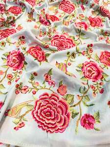 Premium Multi Embroidery Fabric Women Fashion Fabric Designer Embroidery Fabric Party Wear Fabric Luxury Fabric - Product Image 6