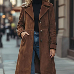 Chaqueta de Cuero Genuino de Piel de Oveja para Mujer, Teñida, Impermeable, Ecológica, Prenda Exterior de Moda para Viajes y Uso Diario - Product Image 1