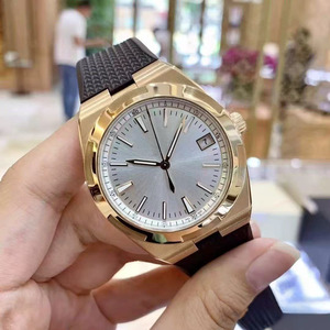 Reloj de Hombre Elegante y Exquisito, de Lujo para Negocios, con Bisel Dorado Rosa, Correa de Goma, Informal, con Fecha, Mecánico Automático - Product Image 2