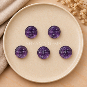 Cuentas de Amatista Púrpura con Forma de Luna Llena de 15mm, Cuentas de Piedras Preciosas Talladas a Mano Lisas para Fabricación de Joyas, Cuentas Sueltas al por Mayor para DIY - Product Image 4