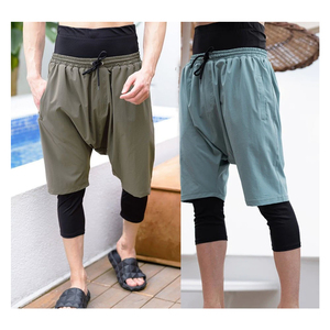 Shorts de bain musulmans pour hommes en gros, Halal Awrah, maillots de bain modestes, taille haute, bande élastique froncée, séchage rapide, shorts de plage, lot OEM - Product Image 5