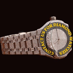 Reloj de Diamantes Chapado en Oro Estilo Hip Hop para Hombre, con Esfera Decorada y Estilo Urbano de Lujo, Disponible en la Mejor Calidad - Product Image 4