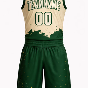 เสื้อเจอร์ซีย์ขายส่ง สีเบจ สีเขียว ทีมชาติสหรัฐอเมริกา ชุดยูนิฟอร์มบาสเก็ตบอลอเมริกัน แบบเย็บ  แห้งเร็ว ดีไซน์ใหม่ล่าสุด - Product Image 3