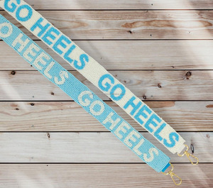 GO HEELS Correa de Bolso Vintage con Cuentas y Gancho, Hecha a Mano Personalizada, Bandolera Ajustable con Cuentas de Semillas, para el Día del Partido UNC, Venta al por Mayor - Product Image 2