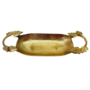 Tableware Decorative <b>Serving</b> Platter <b>Gold</b> Plated Aluminium Finished Decorative <b>Serving</b> <b>Tray</b> Classic Modern <b>Serving</b> <b>Tray</b> - Product Image 2