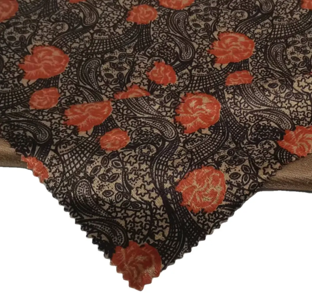 Floral bedruckter Velboa Velvet 100% Polyester für Heim textilien