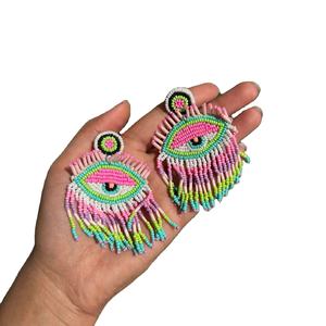 Pendientes de cuentas hechos a mano, personalizados, con múltiples cuentas, para mujer, joyería festiva para fiestas, al mejor precio. - Product Image 1