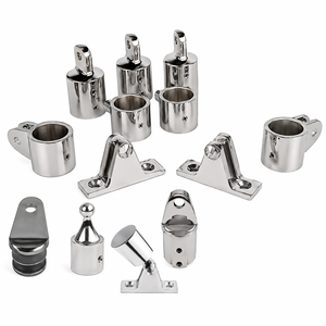 Nouvelle base de poteau de bâtonnage marin en acier inoxydable 316, raccord de main courante à 45 degrés pour tube de 25 mm, pièce de rechange pour matériel de yacht et bateau 3D TECHNO - Product Image 2