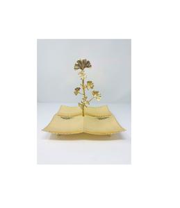 Support à cupcakes vintage à double étage en métal floral avec structure robuste pour célébrations de mariage et présentation en boulangerie - Product Image 1