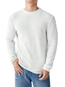 T-shirt à manches longues pour homme de haute qualité, 100 % coton respirant, col rond, design personnalisé, tissu jersey en coton, conçu pour les hommes - Product Image 5
