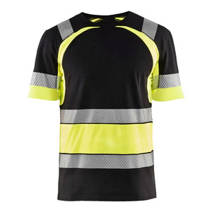 เสื้อยืดสะท้อนแสงสำหรับผู้ชาย เสื้อทำงานแบบมองเห็นได้ชัดเจน 100% ผ้าฝ้าย เสื้อผ้าทำงานแบบมองเห็นได้ชัดเจน เสื้อยืดนิรภัย - Product Image 4