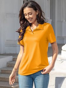 T-shirt de sport décontracté en jersey tricoté respirant à manches courtes de couleur unie pour femme - Product Image 4