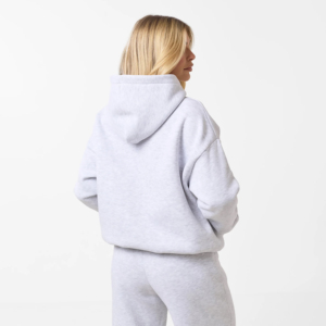 Sudadera con capucha informal de invierno para mujer, estilo chándal oversize, 100% algodón, ecológica, transpirable, de largo completo, holgada, con lavado ácido. - Product Image 5