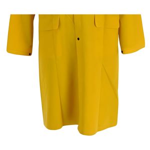 เสื้อกันฝนกันน้ำกันลมแบบกลับด้านได้ สำหรับฤดูใบไม้ร่วง/ฤดูหนาว สีเขียว ผลิตจากโพลีเอสเตอร์เคลือบ PVC พร้อมซิปด้านหน้าและกระดุม - Product Image 5