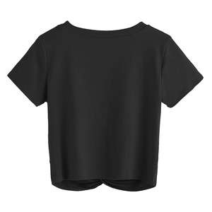 High Quality Boxy Fit Women's Cotton Crop T Shirt Breathable Quick Dry Short Sleeve Casual Tee Crew Neck Summer Gym <b>Top</b> Bulk - Product Image 5