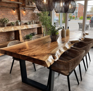 Chaises de salle à manger en gros, tables et chaises de restaurant en bois naturel, ensemble moderne de table et chaises en bois massif - Product Image 3