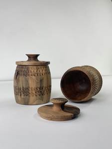 Hot Selling Wooden Salt and Pepper Bowl Handmade Kitchen & Tabletop Dinner <b>Table</b> Decor Salt Pepper Bowl Handmade Collection - Product Image 3