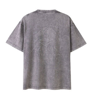 เสื้อยืดสไตล์วินเทจสำหรับผู้ชาย ล้างสีแบบแอซิด ผ้าระบายอากาศ สตรีทแวร์ สวมใส่สบาย แฟชั่นประจำวัน ราคาสุดคุ้ม - Product Image 2