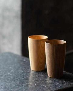 Vaso de Vidrio y Madera Rústico Hecho a Mano para Cerveza, Café y Té – Taza Ecológica de Madera Natural para Beber en la Cocina y el Bar - Product Image 3