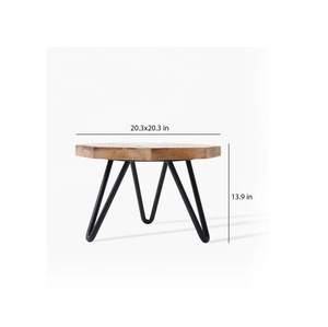 ผู้ค้าส่งเค้กยืนบ้านและตกแต่งขาตั้งเค้กไม้หกเหลี่ยมพร้อมฐานโลหะ - Product Image 3