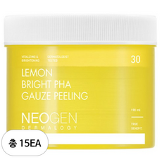 Neogen Lemon Bright Paha Gauze Peeling Pads 30 Fogli per Confezione, Scrub Esfoliante Viso da 15 Pezzi con Peptidi - Product Image 1
