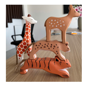 Creative Wooden Animal Balance <b>Building</b> <b>Blocks</b> Cognitive Toy Set for Kids - Product Image 5