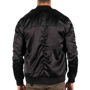 Prix de gros, vêtements de mode urbaine, faible MOQ, veste universitaire en satin brodée sur mesure, vestes bomber abordables en grandes tailles - Product Image 3