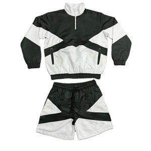 Custom Nylon Jogging Suits Reflective Splicing Color Zip <b>Windbreaker</b> Streetwear Men Tracksuits - Product Image 1
