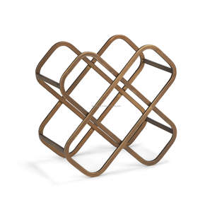 Porte-vin moderne en verre, en bois, en métal pour l'organisation de vins préférés aux prix de gros pour les bars en provenance d'Inde - Product Image 1