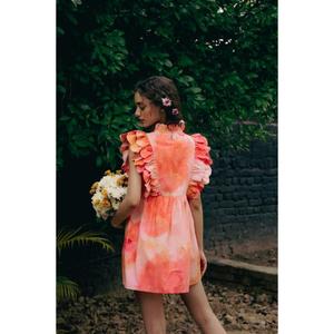 Vestido Rosa Ember de Alta Calidad para Mujer, Lleva el Sol Hecho a Mano con Ella, Hecho de Popelina 100% Algodón, Venta al Por Mayor - Product Image 2