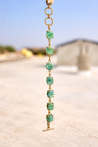 Bracelet en cristal brut d'améthyste naturelle plaqué or, bijoux faits à la main en pierres précieuses brutes pour femmes - Product Image 3