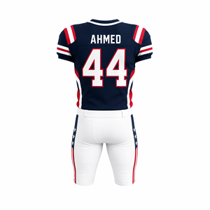 NOUVEAU Ensemble d'uniformes de football américain personnalisés de qualité supérieure – Maillot et pantalon sublimés, Tissu respirant haute performance, Design prêt pour l'équipe - Product Image 2