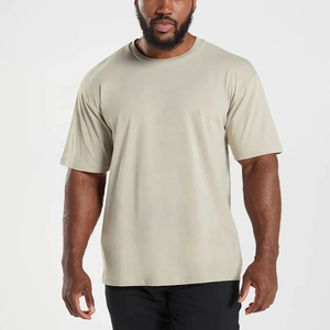 Camisetas Personalizadas de Algodón 100% para Hombre, Estilo Boxy, Tejido Grueso, Casual, con Impresión de Logotipo, Transpirables, Tallas Grandes - Product Image 1