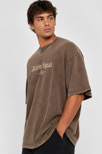Camiseta de punto de algodón grueso transpirable con cuello alto para hombre, corte regular, estilo vintage, informal, para uso diario, Active Squad - Product Image 5