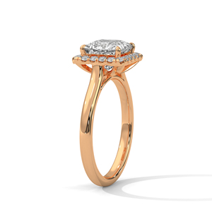 GRA Certified Princess Cut Lab Grown Diamond Solitaire Engagement <b>Ring</b> <b>Crafted</b> From 14k Rose Gold Wedding & Anniversary Jewelry - Product Image 2