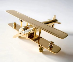 Avión a Reacción de Latón, Avión Antiguo, Adorno Decorativo para Mesa, Estatua en Miniatura, Decoración de Interiores para el Hogar, Regalo - Product Image 2