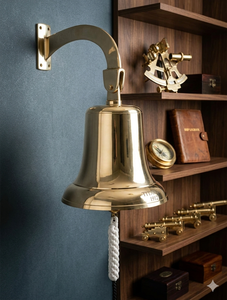 Campana de Barco Titanic 1912 de Latón Vintage, Acabado Cepillado, Hecha a Mano, Tema Buda, Forma de Animal, 12 Pulgadas, Decoración para Jardín Exterior - Product Image 1