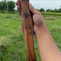 Hache à double tête en acier de Damas, outil artisanal en acier à motifs avec manche en bois massif pour le camping, l'extérieur et l'usage quotidien